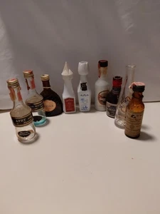 Konvolut 9 alte Likör Mini Flaschen - LEER - Bild 1 von 10