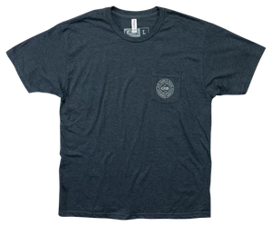 CASE XX Knives Navy Heather Cotton Mountain & Knife Scene 41212 Large T-Shirt - Bild 1 von 2