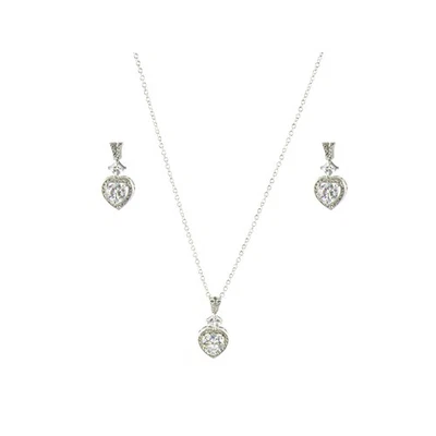 Juego de pendientes y anillos de circonita cúbica Forever Love, tamaño 8, lote de 12 piezas Foto 1 de 4