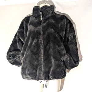 Urban Outfitters Black Faux Fur Full Zip Soft Winter Jacket, Women's Size Small - Picture 1 of 15