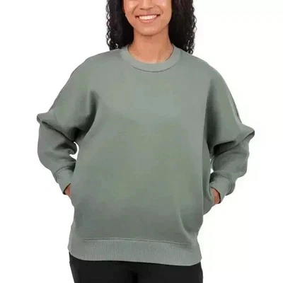 Sudadera polar de cuello redondo para mujer Tuff Athletics, verde, talla L Foto 1 de 3