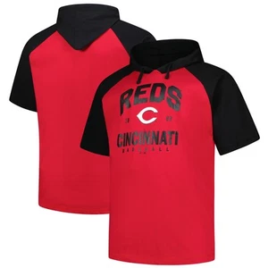 Men's Profile Red Cincinnati Reds Big & Tall Short Sleeve Pullover Hoodie - Imagen 1 de 3