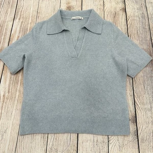 Maglione Abercrombie & Fitch taglia media blu pulito morbido ragazza misto lana preppy - Foto 1 di 5