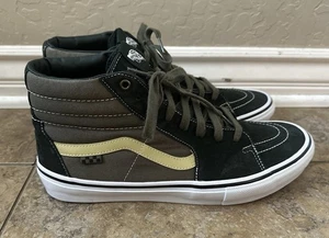 Vans Off The Wall Sk8-Hi Scarabeo Verde Militare Cialda Skateboard Uomo Tg13 - Foto 1 di 8