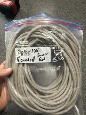 MUTUAL INDUSTRIES Closed Cell Foam Backer Rod 1/4" x 100 Feet, Caulk Filler Rope (Read Desc.)