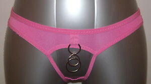 (2-Pack) Women's Panty Briefs Pink Bikini Knicker Lingerie Underwear Ring