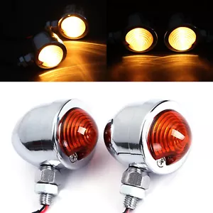 Motorcycle Bullet Amber Brake Blinker Turn Signal Tail Light For Harley Honda - Bild 1 von 8