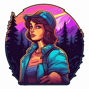 Calcomanía de vinilo para parachoques de ventana de vehículo portátil taza pegatina niña en el bosque - Imagen 1 de 10