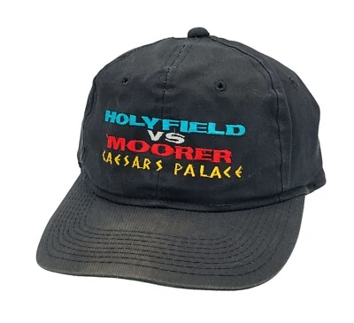 Gorra de boxeo vintage años 90 Evander Holyfield vs Michael Moorer Caesars Palace Foto 1 de 4