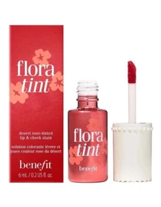 Benefit Flora Tint Desert Rose Lip & Check Stain 6ml - Long Lasting Tint - BNIB - Picture 1 of 6