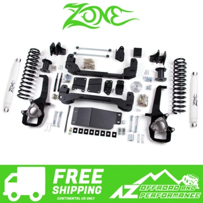 Kit de elevação sistema de suspensão Zone Offroad 4" para 2012 Dodge Ram 1500 4WD - Imagem 1 de 2