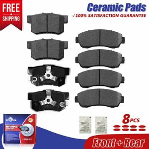 Front and Rear Ceramic Brake Pads for 2012 - 2016 Honda CR-V Accord Crosstour