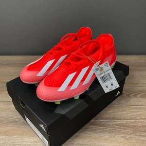 Adidas Crazyfast League Fg Soccer Cleats Men's 5 Solar Red White Yellow IE2377 - Picture 1 of 13