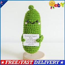 Cute Crochet Potato with Positive Card Knitting Inspired Toy for Home Room Decor