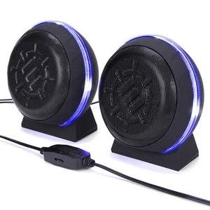 LED Gaming Speakers with In-Line Volume Control & Powerful 5W Drivers - Picture 1 of 9