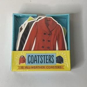 New All Weather Sweater Coats Jackets Cup Coasters Cocktail Recipes - Picture 1 of 3