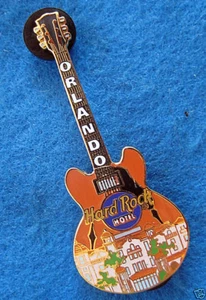 ORLANDO HOTEL FACADE BUILDING FRONT VIEW GIBSON GUITAR Hard Rock Cafe PIN - Picture 1 of 1