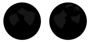 SET 2 Piercing Schmuck Ersatz Verschluss Kugeln Balls schwarz Stahl in 1,2mmx3mm - Bild 1 von 3