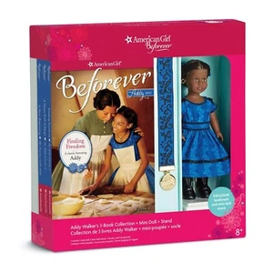 American Girl Beforever Addy Walker's Three Book Set + Mini Doll New - Picture 1 of 5