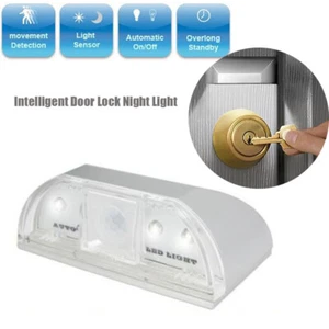 LED Keyhole Light Auto PIR Motion Sensor Wireless Door Lock Night Lamp Battery - Picture 1 of 12