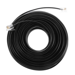 4-rdzeniowy przewód telefoniczny 4-rdzeniowy kabel stacjonarny linia telefoniczna przedłużacz telefonu - Zdjęcie 1 z 12
