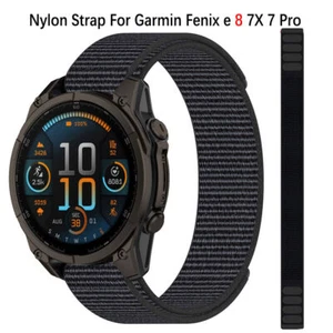Pętla na haczyk Nylonowy pasek do Garmin Fenix 8 E 7 7X 7S 6 6S 6X 5 5X 3 3HR Pasek do zegarka - Zdjęcie 1 z 15