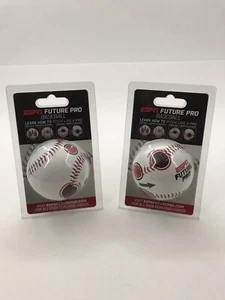 2 Posten Baseball Übungsbälle ESPN Future Pro LERNEN mit Fingerplatzierungen zu pitchen - Bild 1 von 12