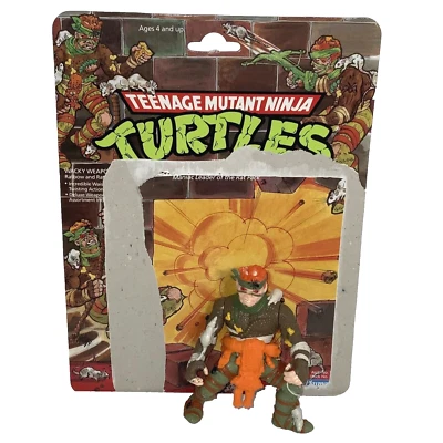 Figura de acción 1988 Tortugas Ninja TMNT Rat King accesorios y tarjeta de respaldo  Foto 1 de 4