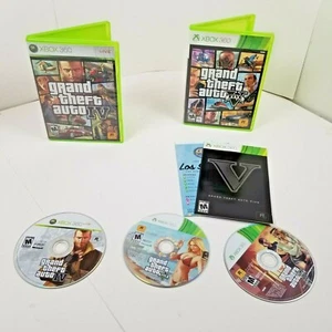 Grand Theft Auto IV + V Tested Xbox 360 - Picture 1 of 7