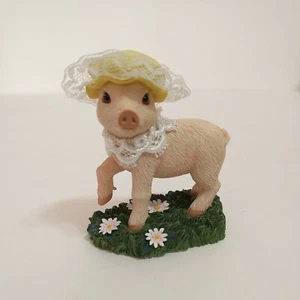 Hamilton Cerdo "Molly" de Cerdos en Desfile Colección Cerdo Figura con Sombrero, Margaritas - Imagen 1 de 16