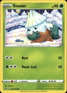 2x (SWSH02-012) Snover (C) Pokemon Rebel Clash Card # 12 - Picture 1 of 1