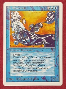 Magic The Gathering UNLIMITED EDITION AIR ELEMENTAL blue card MTG - Foto 1 di 2