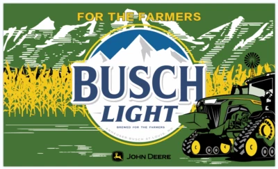 John Deere Busch Light Beer 3x5 FT Flag Banner Farm Garage Wall Art Fan Gift
