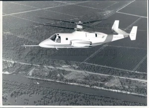 1979 Pressefoto Sikorsky S-69 ABC Hubschrauber im Flug 70er Jahre - Bild 1 von 2