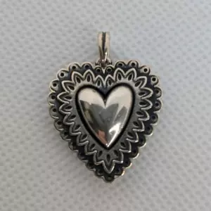 Ciondolo James Avery RARO e RITIRATO cuore doppia faccia sterling - Foto 1 di 7