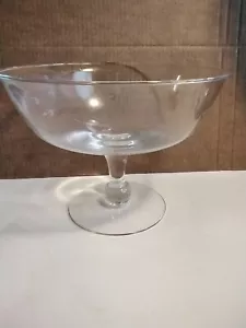 Princess House Compote Bowl On A Stand Footed Bowl Clear Glass - Picture 1 of 12