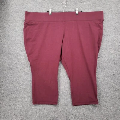 Catherines Leggings Mujer 5X Plus Rojo Activo Capri Pull On Elástico Gimnasio Yoga Foto 1 de 4