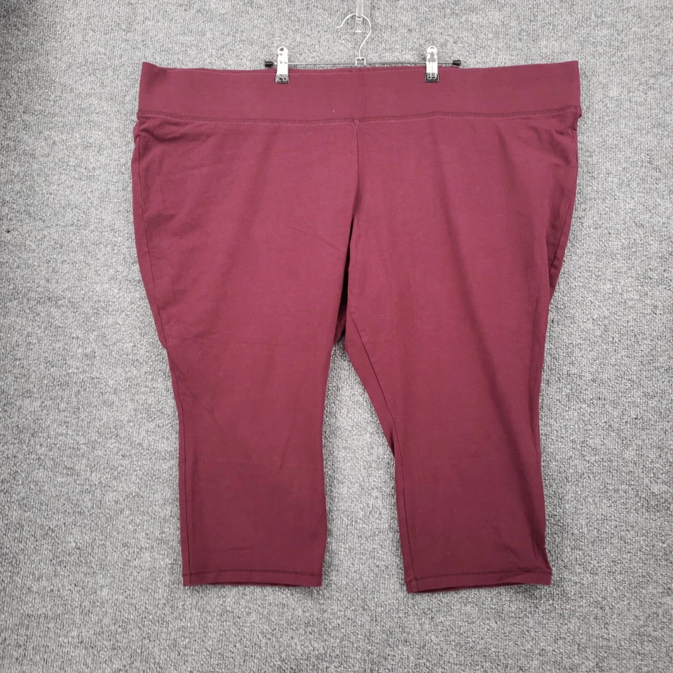 Leggings Catherines Feminina 5X Plus Vermelha Ativa Capri Puxar Elástico Academia Yoga - Imagem 1 de 4