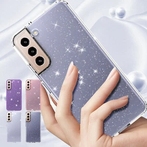 For Samsung Galaxy S23 S22 S21 Note20 Luxury Glitter Clear Sparkle Soft Case - Picture 1 of 35