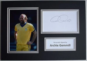 Archie Gemmill Signed Autograph A4 photo display Birmingham Football AFTAL COA - Picture 1 of 7