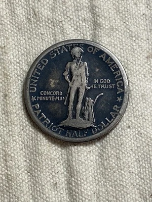1925 U.S. Lexington and Concord Commemorative Silver Half Dollar Circ Cameo - Image 1 of 4