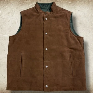 Peter Millar Crown Goat Suede Quilted Reversible Full Zip Vest Men’s Large NWT - Picture 1 of 15