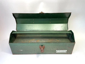 Vintage S-K Tools Toolbox with Tray 17 3/4" X 6" x 6" SK Green Sherman-Klove Co. - Picture 1 of 9