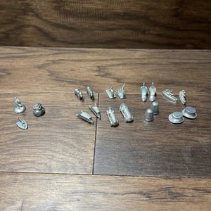 Vintage MONOPOLY Game Pieces Tokens Movers - Lot of 19- Pewter, 1960s? - Picture 1 of 7