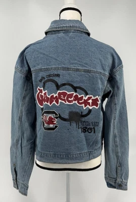 Chaqueta vaquera para mujer grande Erin Andrews Wear nueva con etiquetas South Carolina Gamecocks Denim Foto 1 de 4