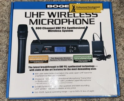 Wireless Microphone -Bogen 800 channel UHF Pll synthesized wireless system - Image 1 of 4