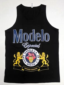MODELO ESPECIAL Tank Top T-Shirt Mexico Cerveza Beer Herren Trägershirt LARGE Schwarz Neu - Bild 1 von 2