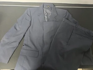 Vtg Farah 38R 32x30 Navy Mens Jacket Pants Suit - Picture 1 of 10