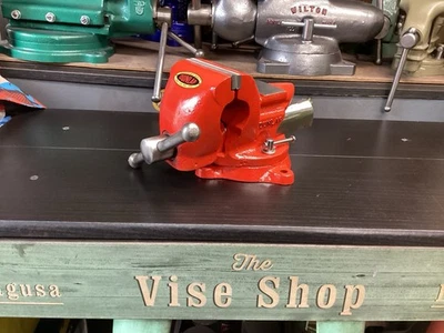 Tornillo de banco Dunlap 5244 vintage restaurado mandíbulas de 3 1/2 pulgadas 16 libras EE. UU. Foto 1 de 4