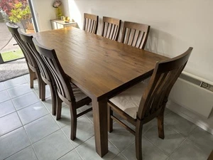 Stunning 9 Piece Dining Setting - Harvey Norman ‘Cobar’ - Picture 1 of 4